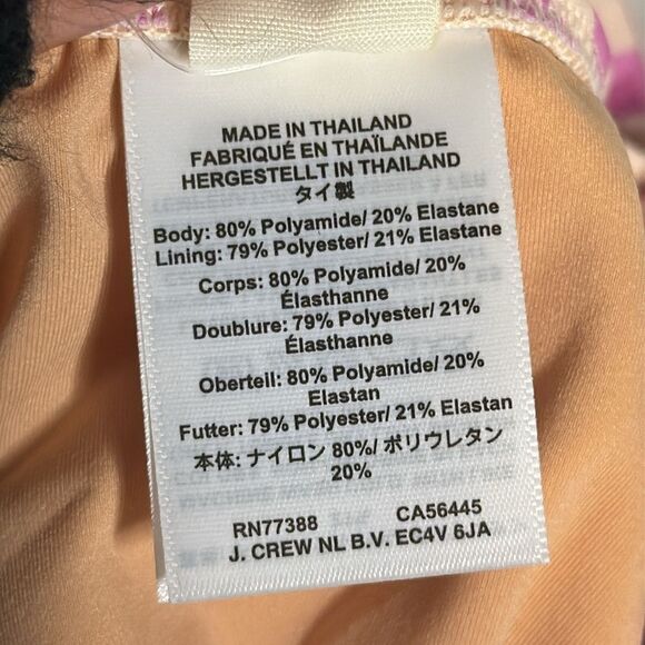 J Crew Tie Shoulder Bikini Top Girls Size‎ 4-5 Pink - Picture 6 of 6